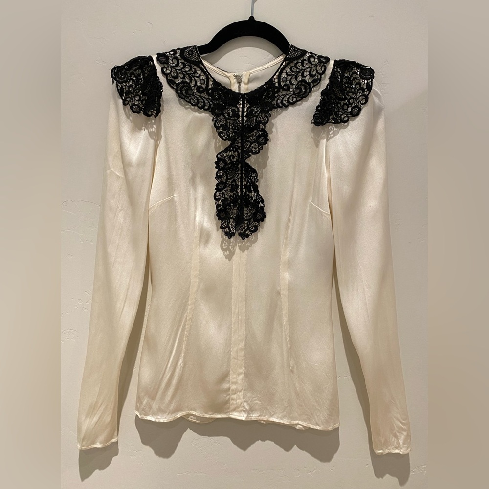DOLCE & GABBANA silk top 36 / 0/ XS